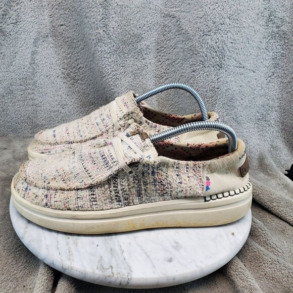 Hey Dude Shoes Womens Size 9 Gray Canvas Boho Rise Slip On Sneakers *Read* - Picture 1 of 10